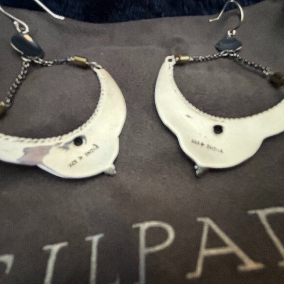Silpada “Swing of Things” Engraved .925 Sterling Silver and Brass Earrings W3152 - Picture 5 of 5